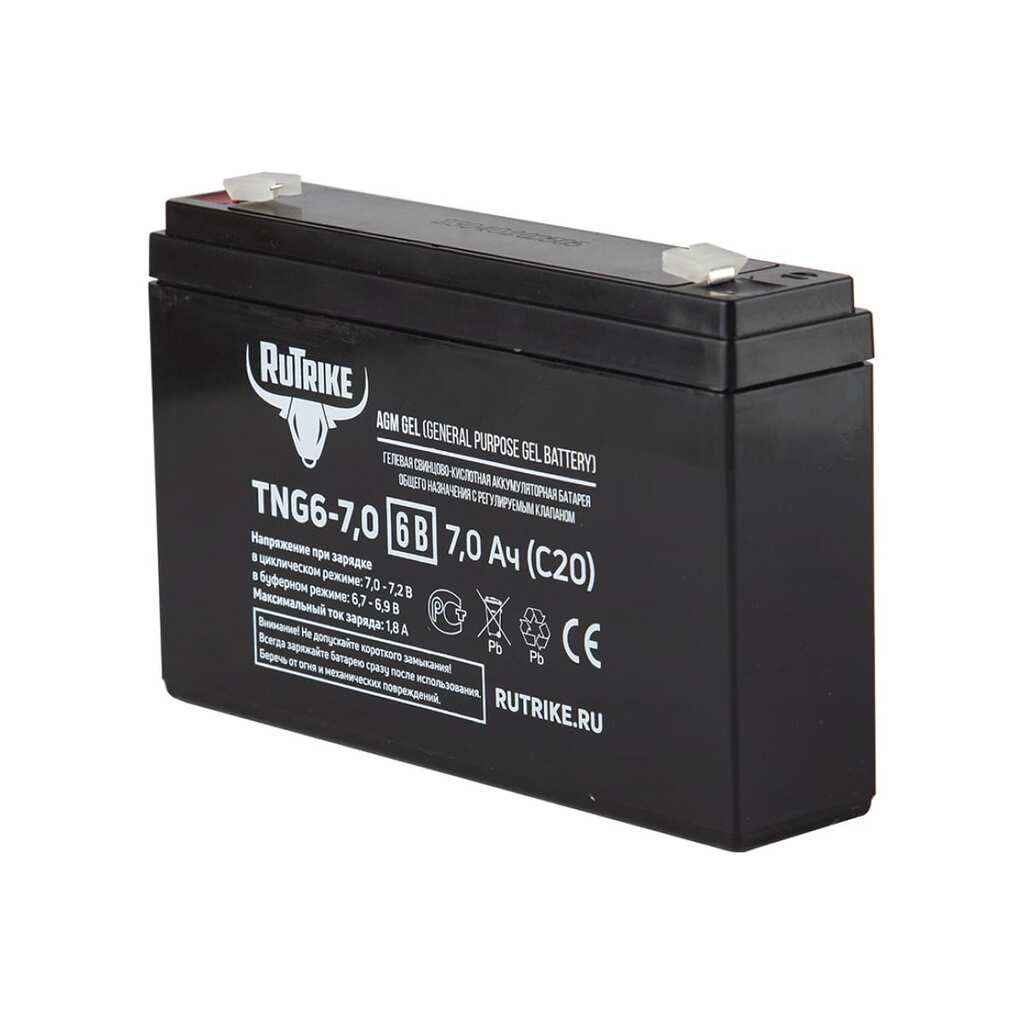 Аккумуляторная батарея Rutrike TNG6-7,0 (6V7,0A/H C20) 023981
