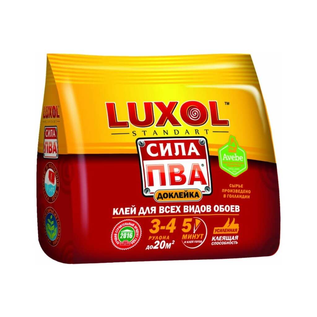 Обойный клей LUXOL Standart сила ПВА, 100 г LUXOL сила ПВА (Standart) 100г.