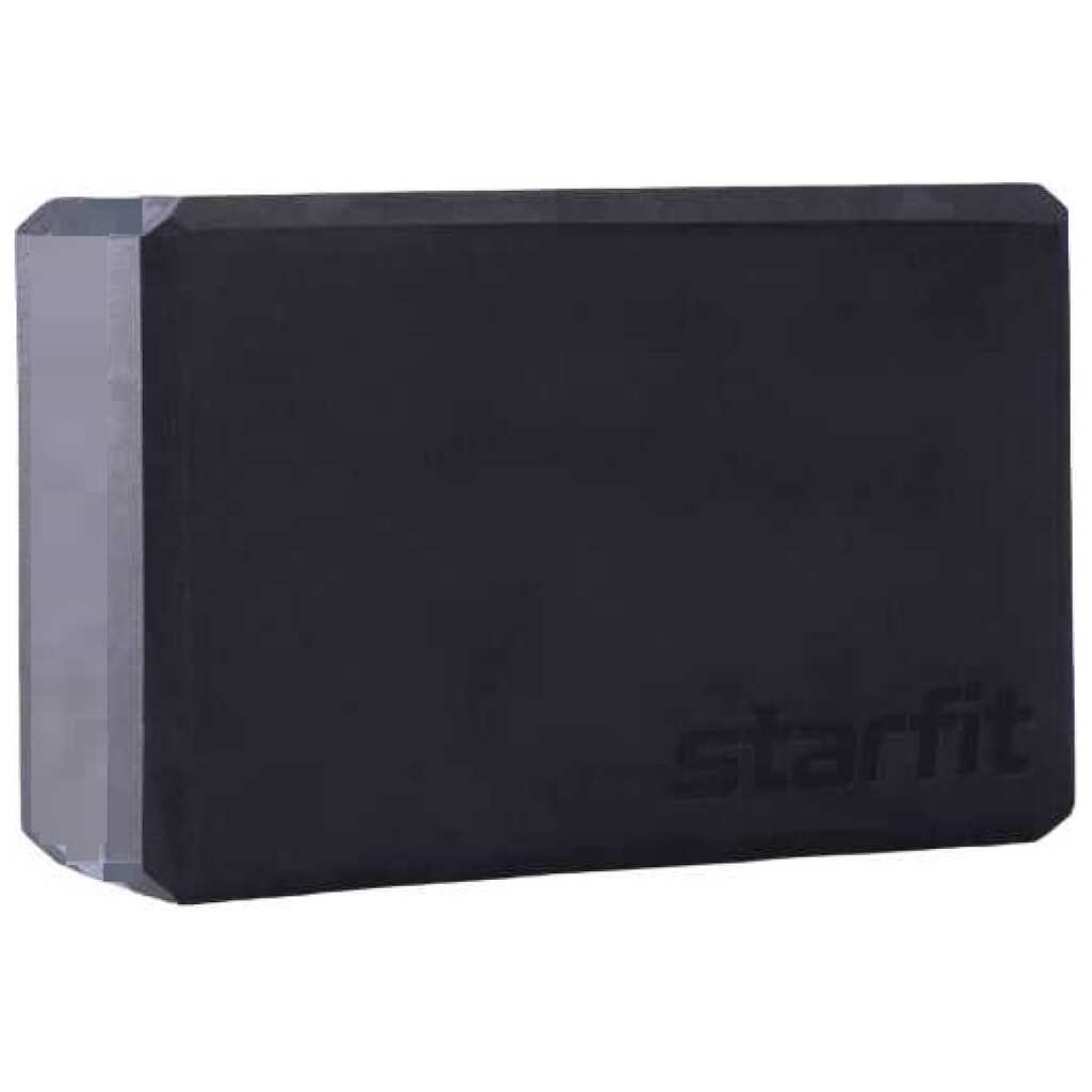 Блок для йоги Starfit YB-200 EVA, 8 см, 115 г, 22.5x15 см, черный Starfit ЦБ-00001690