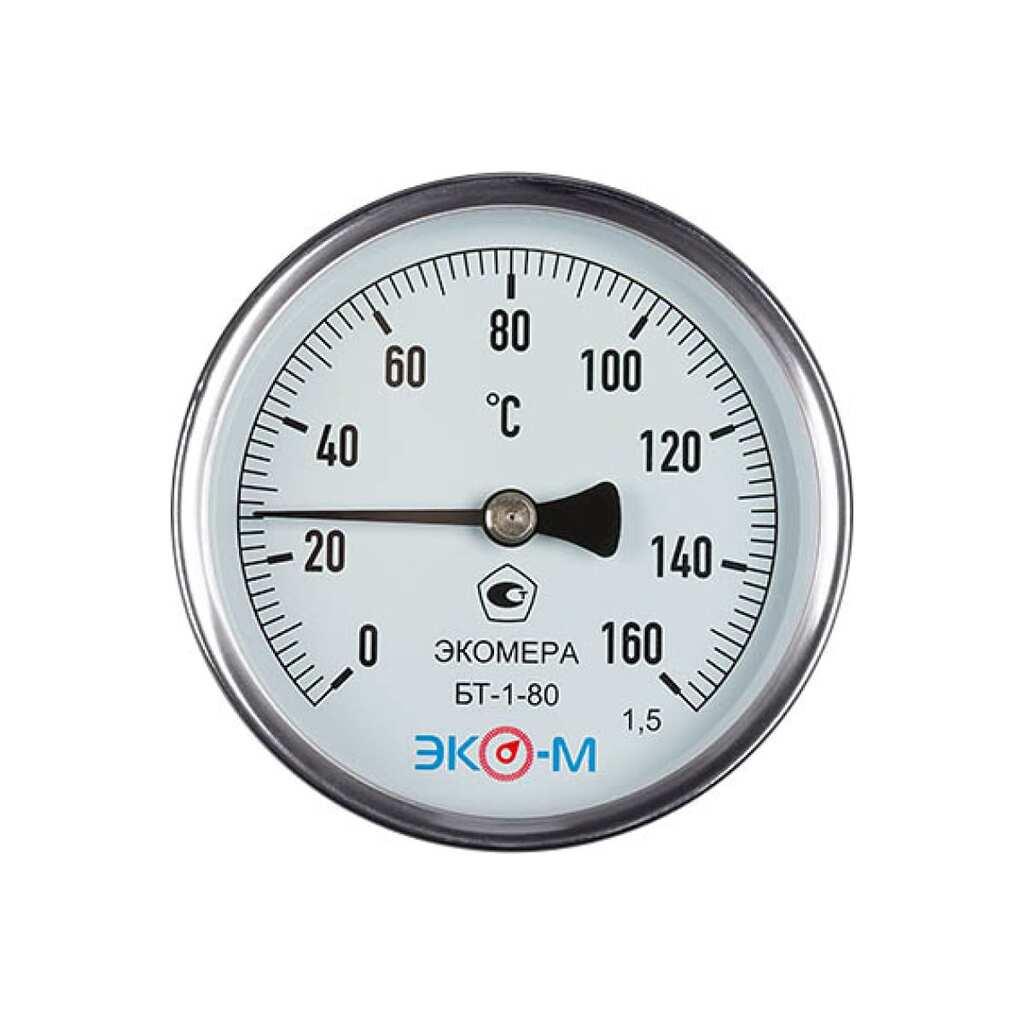 Биметаллический термометр ЭКО-М ЭКОМЕРА БТ-1-80-160С-L80