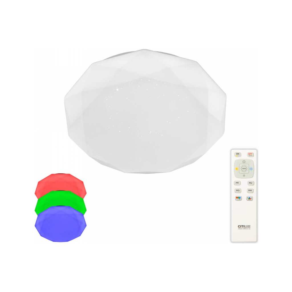 Светодиодная люстра Citilux Астрон RGB с пультом CL733480G