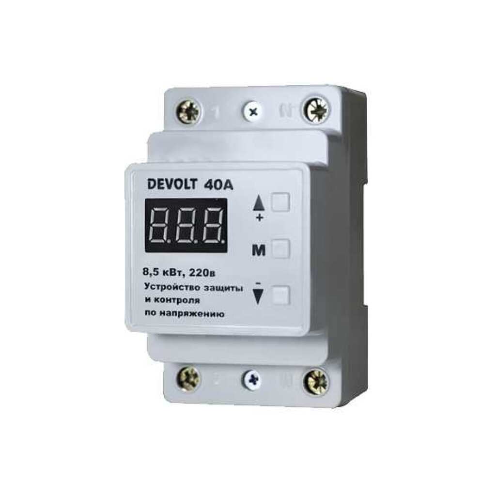 Реле напряжения DEVOLT 40A, 8,5кВт, 40А, 40 DEVOLT40