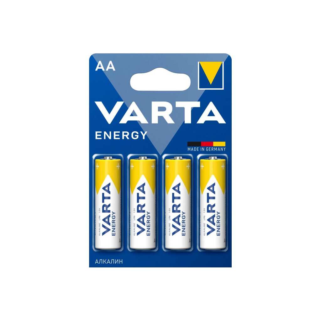 Батарейка Varta ENERGY LR6 AA BL4 Alkaline 1.5V (4106) 04106213414