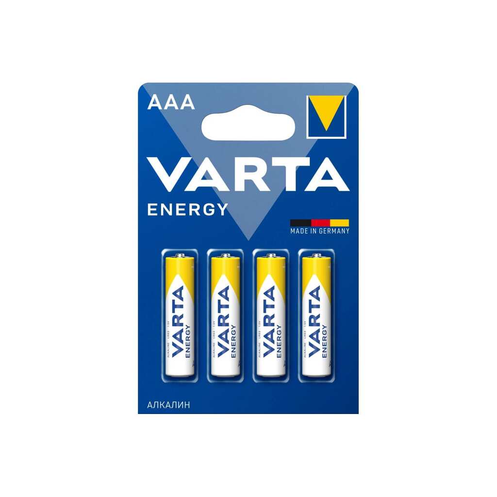 Батарейка Varta ENERGY LR03 AAA BL4 Alkaline 1.5V (4103) (4/40/200) 04103213414