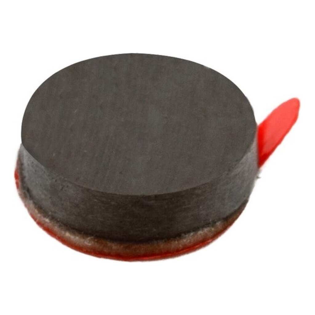 Ферритовый магнит-диск Forceberg 8x2 мм с клеевым слоем, 20 шт. 9-2412300-020