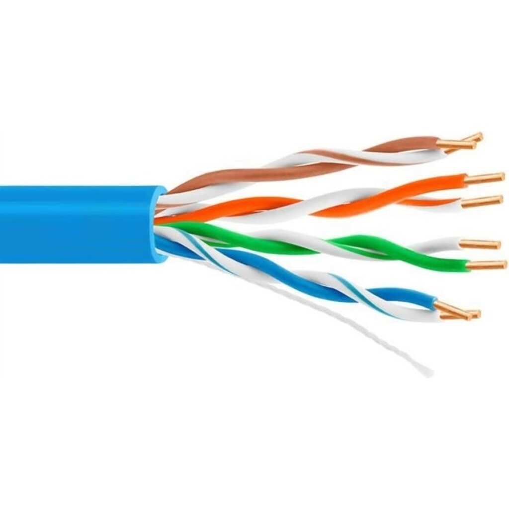 Кабель витая пара 5Bites utp / solid / 5e / 24awg / cca / pvc / blue / 305m US5505-305A-BL