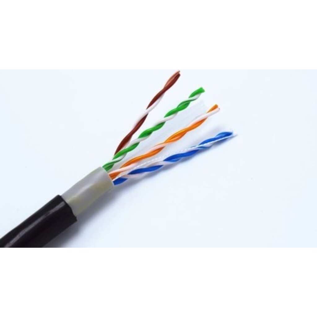 Кабель витая пара 5Bites utp/solid/5e/24awg/copper/pvc+pe/black/outdoor/drum/305m US5505-305CPE