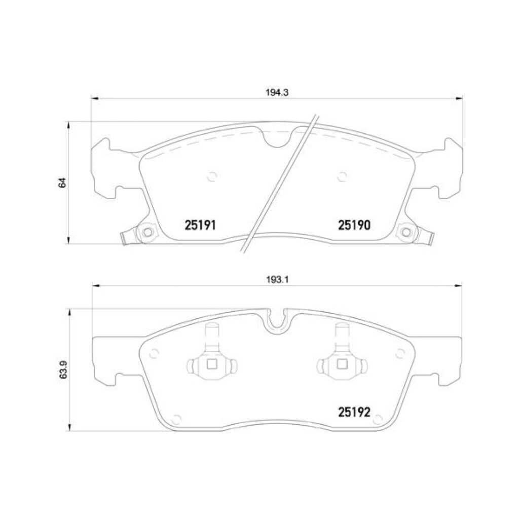 Колодки тормозные дисковые передние для автомобилей Jeep Grand Cherokee IV TRIALLI PF 4242