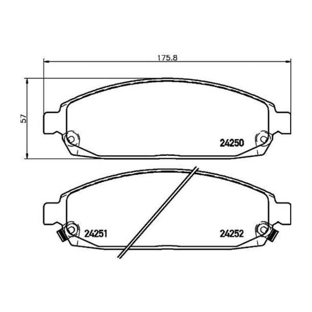 Колодки тормозные дисковые передние для автомобилей Jeep Grand Cherokee III TRIALLI PF 4239