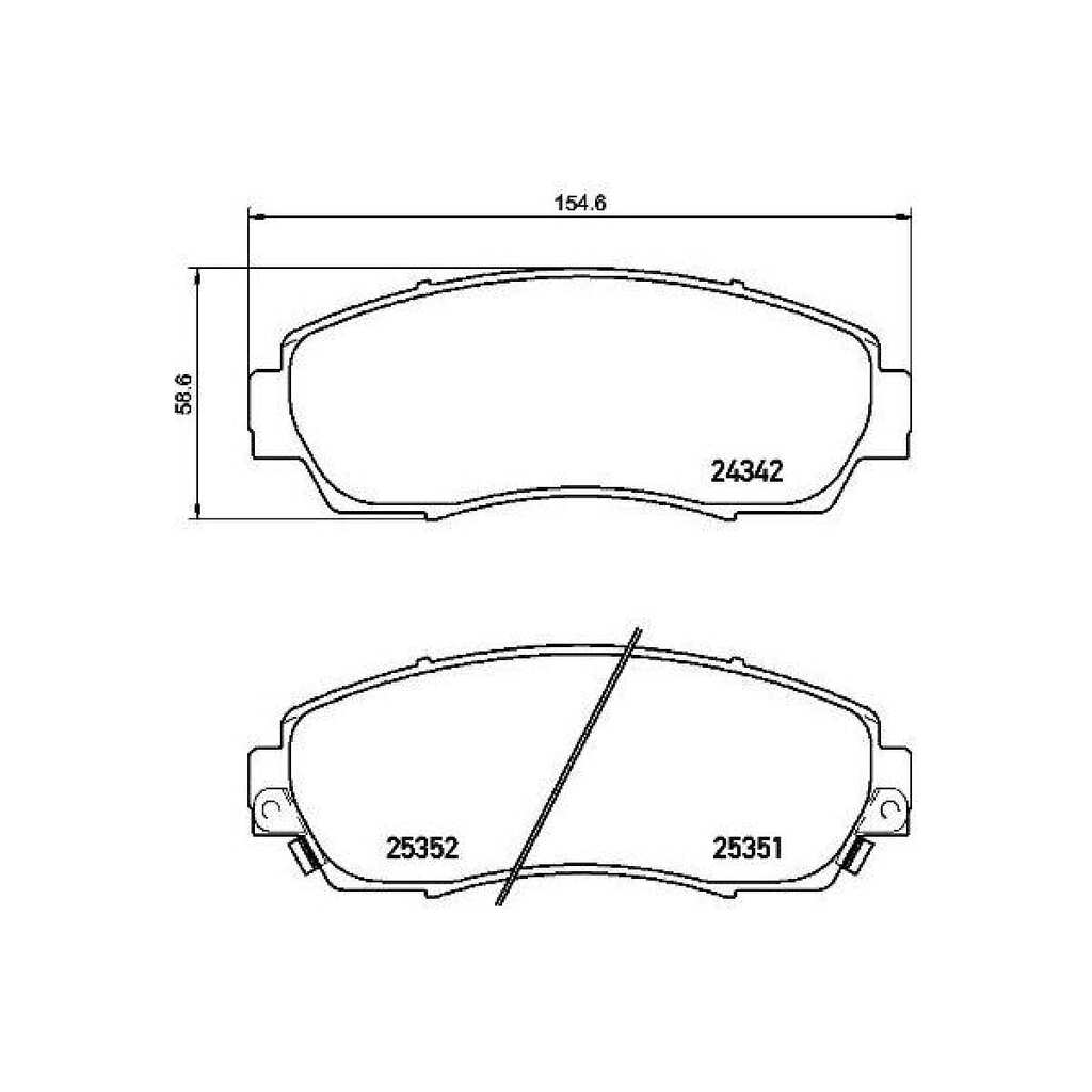 Колодки тормозные для автомобилей Honda CR-V / Haval F7 дисковые передние TRIALLI PF 4226