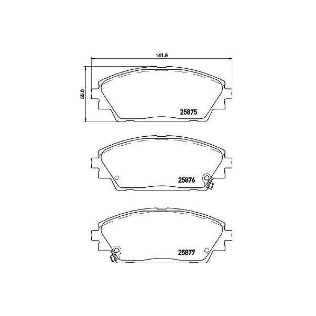 Колодки тормозные дисковые передние для автомобилей Mazda 3 / CX-3 TRIALLI PF 4264