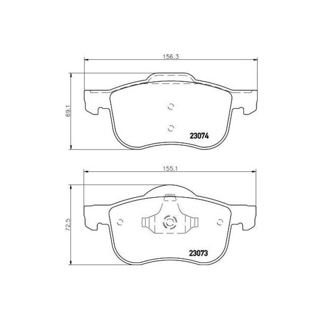 Колодки тормозные дисковые передние для автомобилей Volvo S60 /S80 /XC70 TRIALLI PF 4369