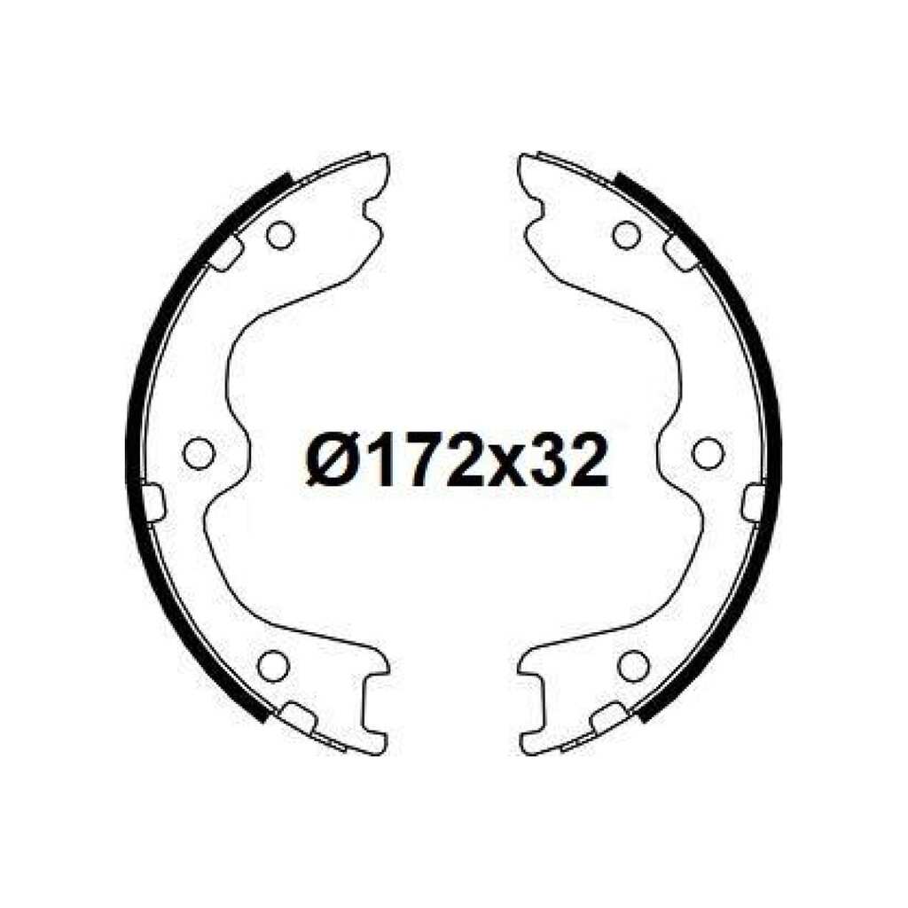 Колодки тормозные для автомобилей EX / G / FX / Nissan Teana J32 барабанные стояночного тормоза 172x32 TRIALLI GF 4618