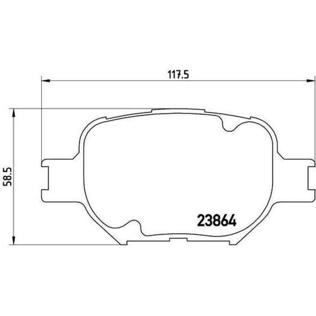 Колодки тормозные для автомобилей Toyota Corolla Verso дисковые передние TRIALLI PF 4338