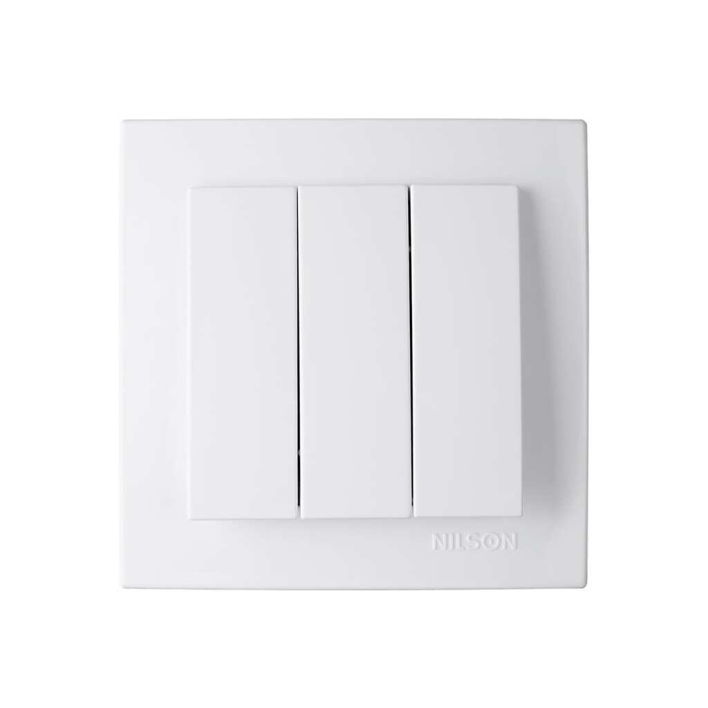 3-клавишный выключатель Nilson СУ, TOURAN-ALEGRA-THOR, белый 24111066