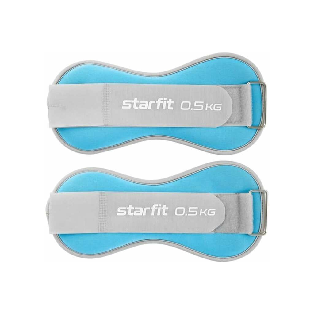 Универсальные утяжелители Starfit WT-502 0.5 кг, голубой ЦБ-00001526