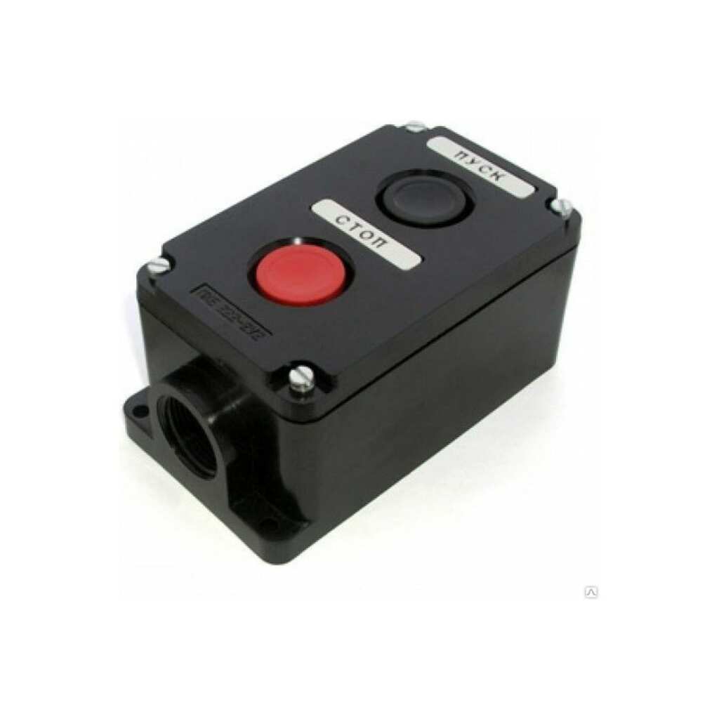 Кнопочный пост ПКЕ TDM 222-2 У2, красная и черная кнопки, IP54 SQ0742-0011