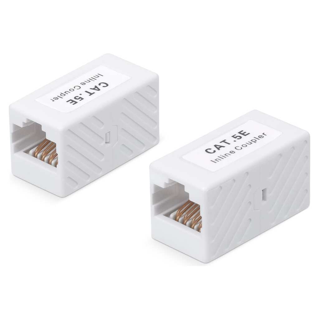 Проходной адаптер Cabeus RJ45-RJ45 (8p8c), категория 5е, неэкранированный CA-8p8c-C5e