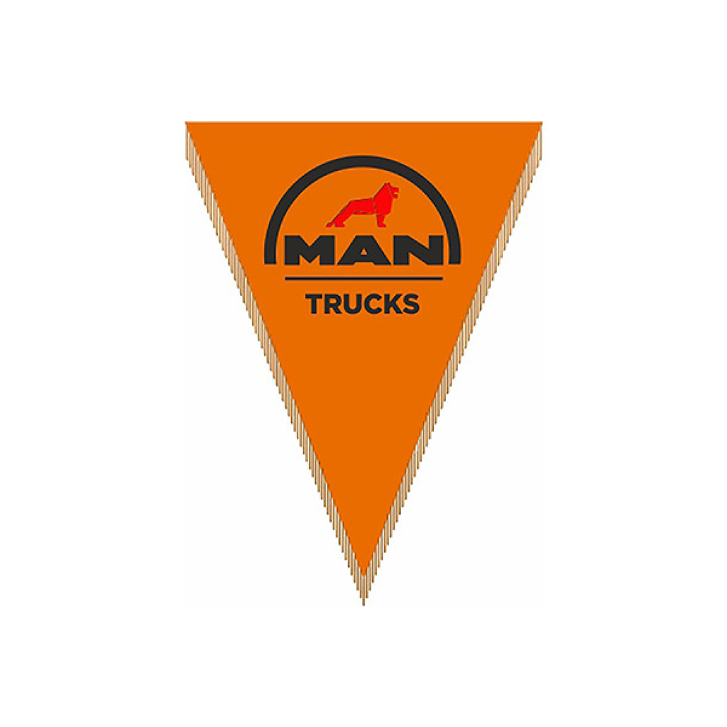 Треугольный вымпел MAN фон оранжевый SKYWAY S05101050