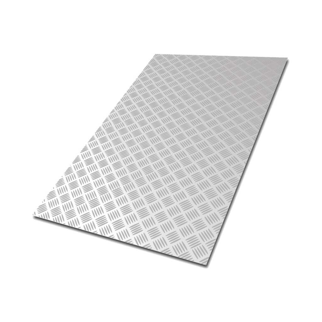 Алюминиевый рифленый лист квинтет МЕТАЛЛСЕРВИС 600x600x1.5 мм 1247882