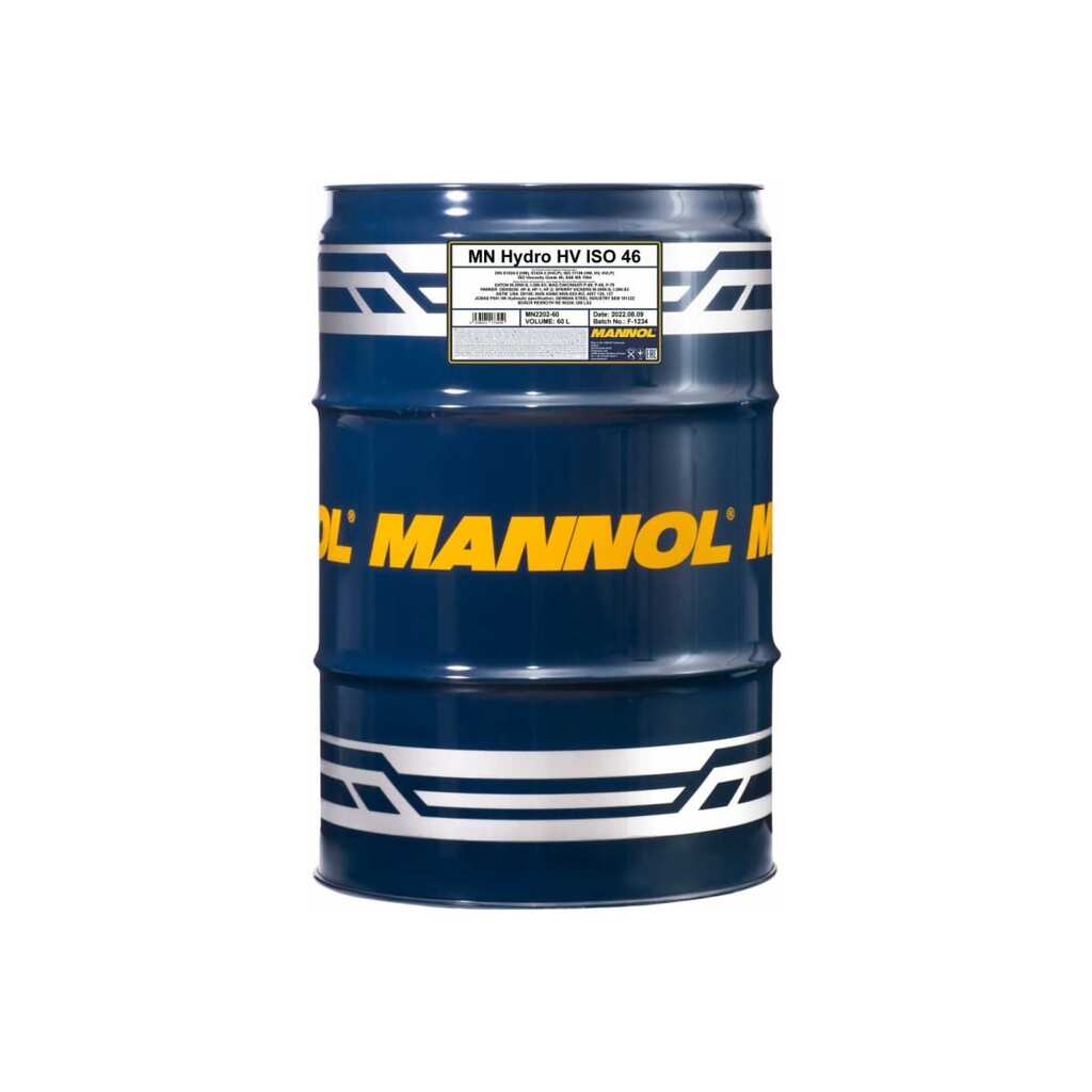 Гидравлическое масло с высоким индексом вязкости HYDRO HV ISO 46 60 л MANNOL 1913