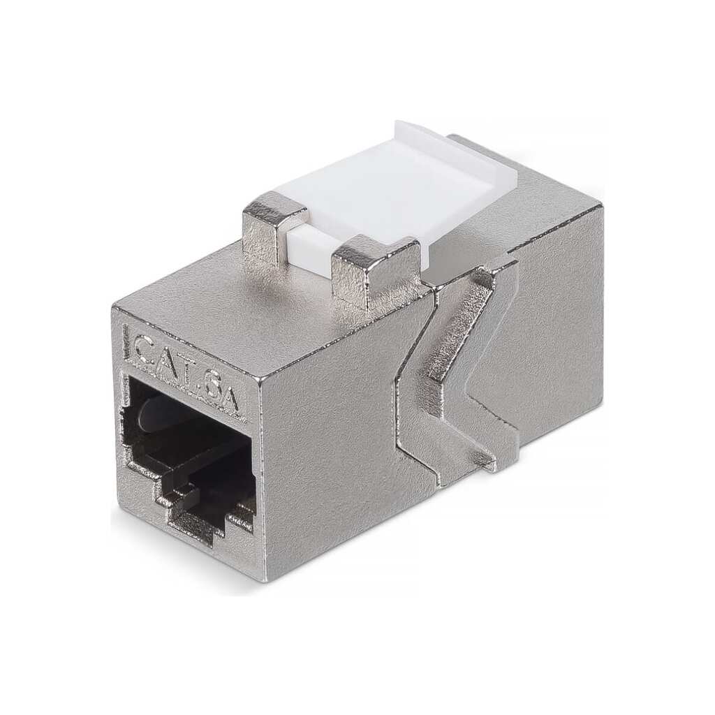 Проходной адаптер Cabeus RJ45-RJ45 (8p8c), категория 6a, экранированный CA-8p8c-C6a-SH