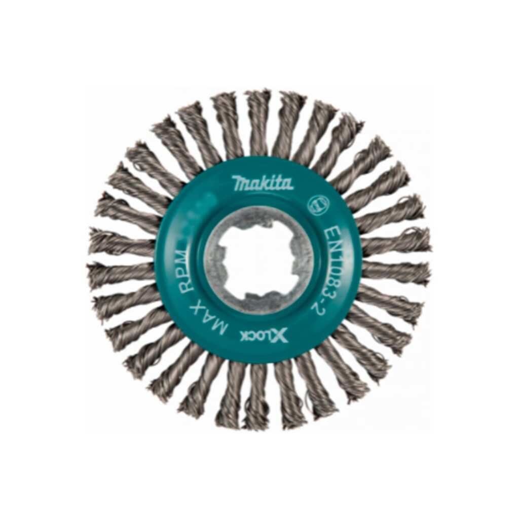 Щетка проволочная дисковая (115 мм; 0.5 мм; X-lock; тонкие пучки) Makita D-73411