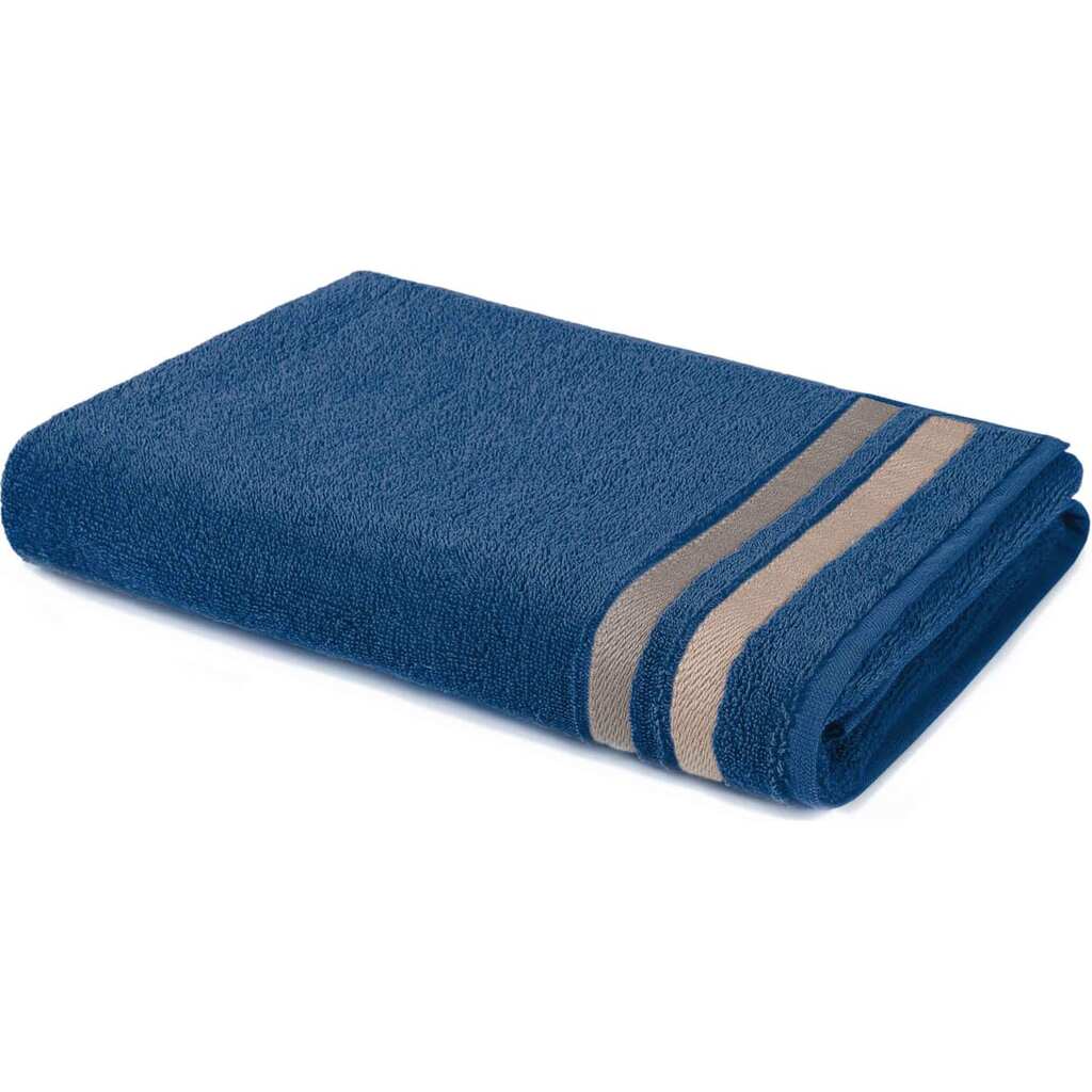 Махровое полотенце Самойловский Текстиль 33/70 Исландия Темно-синее, 400 г/м2 761422
