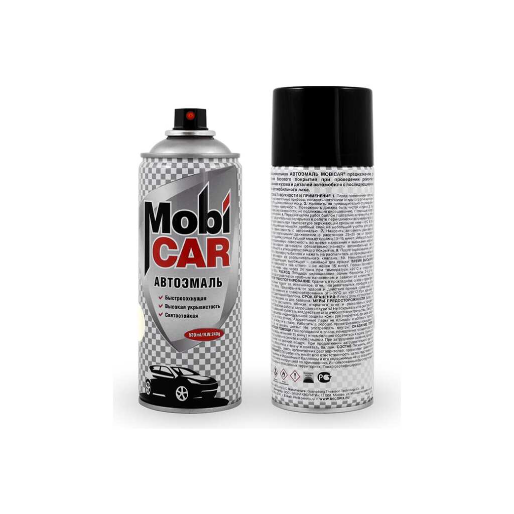 Автоэмаль Mobicar 201 белая, 520 мл 0501-201 MC