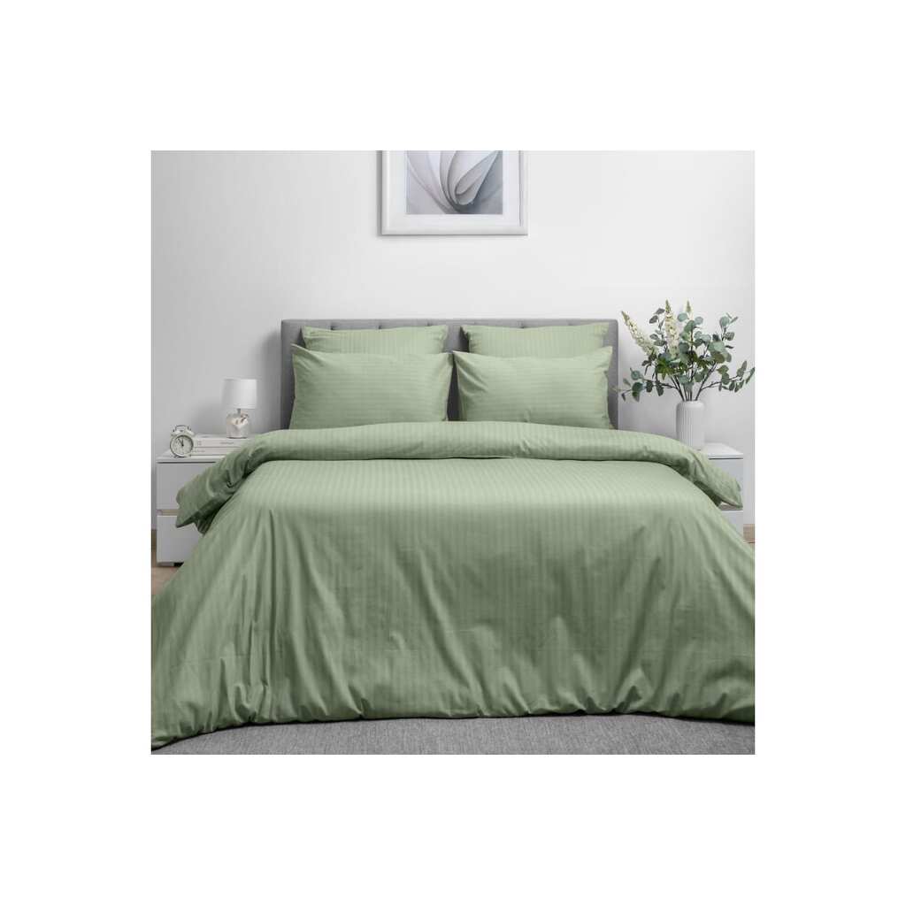 Комплект постельного белья Волшебная Ночь Smoke Green поплин, двуспальный, с наволочками 50/70 782126