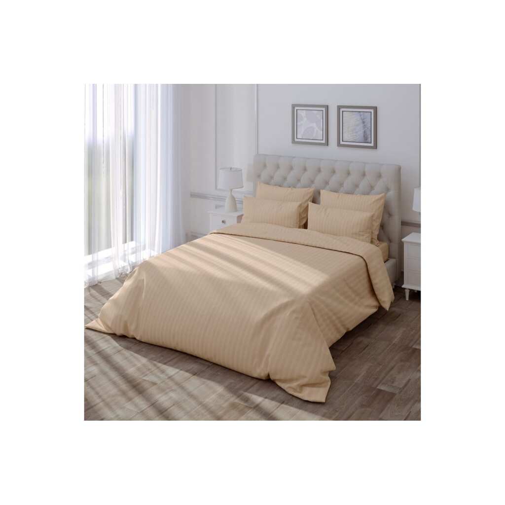 Комплект постельного белья Verossa Stripe Семейный, с наволочками 50x70 см,70x70 см Bronze 747406