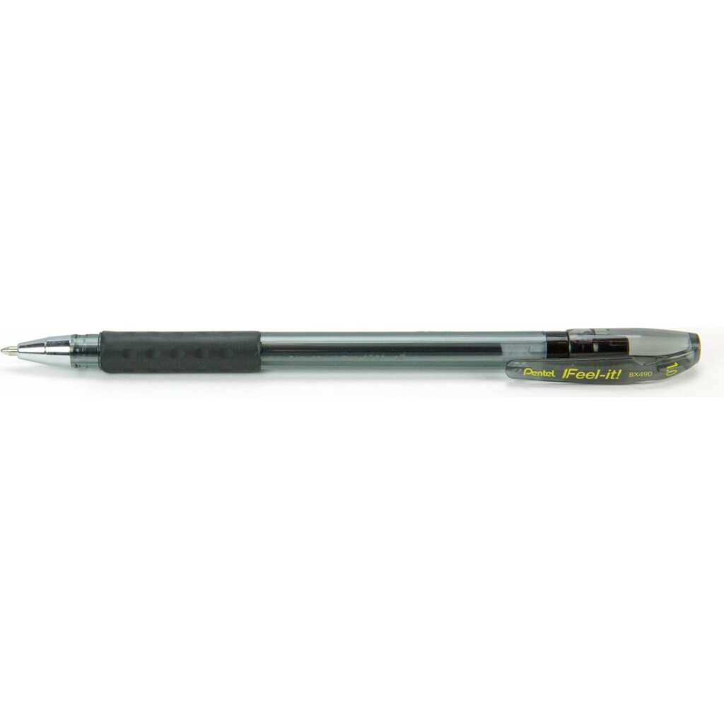 Шариковая ручка Pentel Feel it! d 1 мм 12 шт BX490-A черные чернила 671360