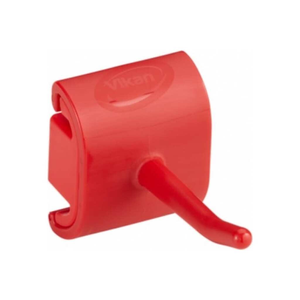 Гигиеничное настенное крепление и одинарный крюк Vikan 41,5 мм, красный цвет 10124