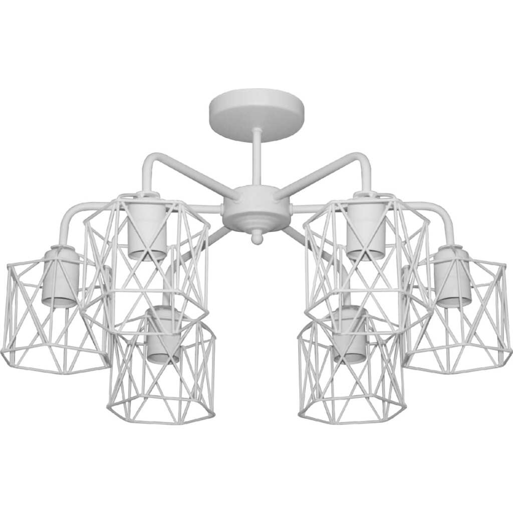 Потолочный светильник ЭЛЕТЕХ Стелла 161 бел.муар НПБ 01-6x60-142 Е27 ИУ 1005404670