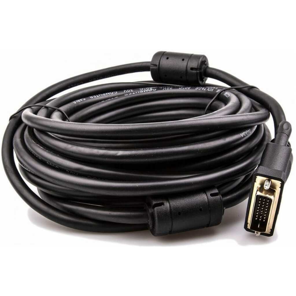 Кабель VCOM HDMI AM/DVI 24+1M, 10м, CU, 1080P@60Hz, 2F, CG484GD-10M