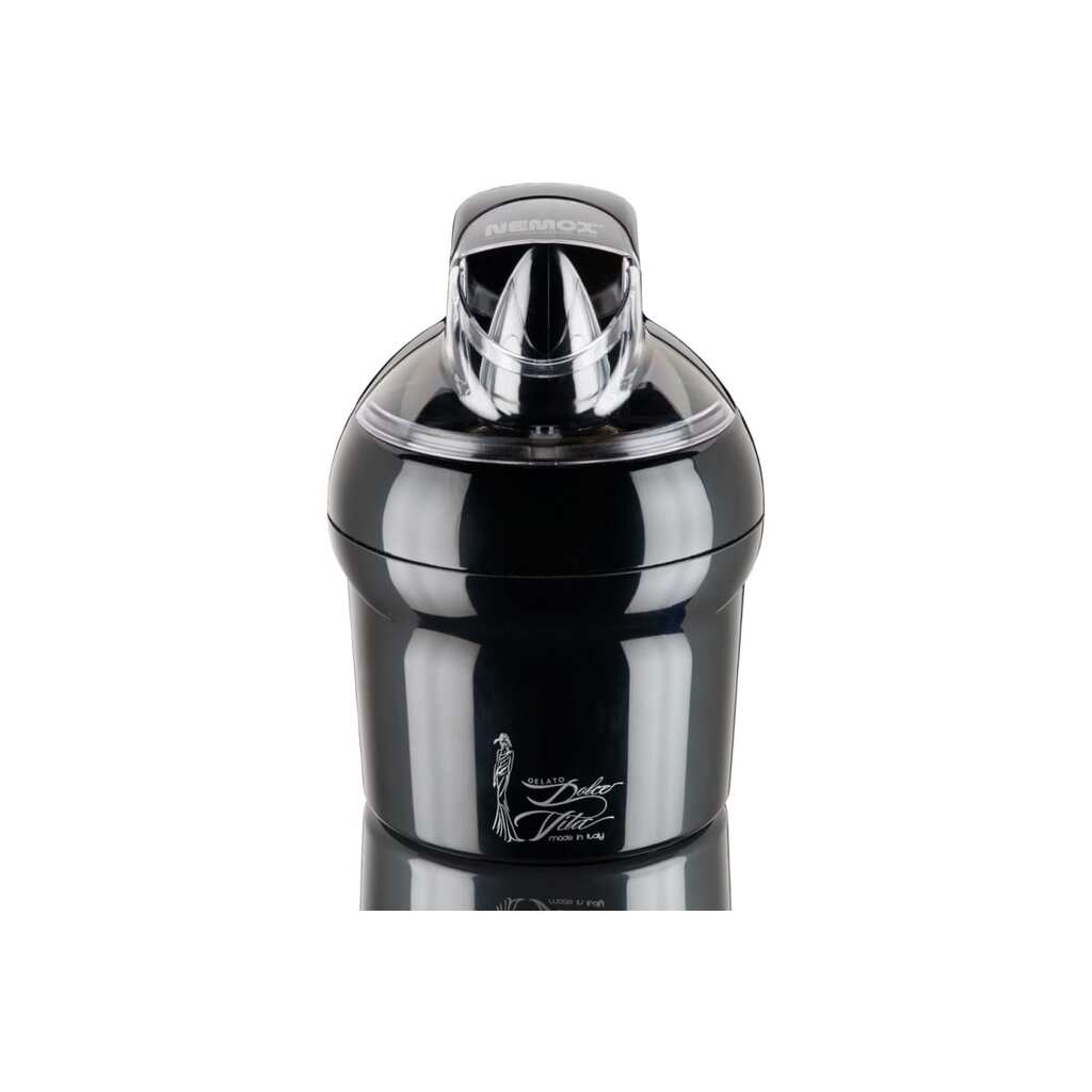 Бескомпрессорная мороженица Nemox DOLCE VITA 1,5L Black 220-240 V, 50 Hz, 15 W, объем 1.5 л, 900 гр, корпус - пластик, цвет черный, чаша - нержавеющая сталь 0034500279R01