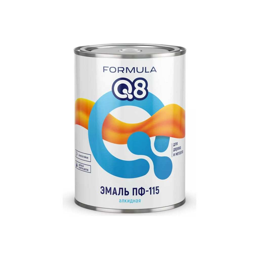 Эмаль ПРЕСТИЖ ПФ-115 FORMULA Q8 алкидная, глянцевая, 0.9 кг, оранжевая 134938