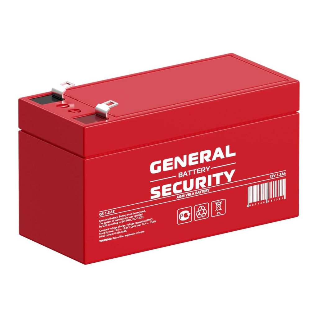 Батарея аккумуляторная GS1.2-12 General Security GS1.2-12 GENERAL SECURITY