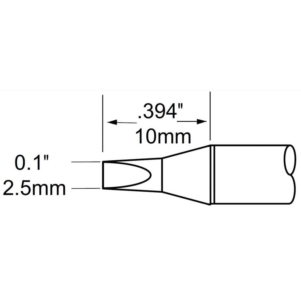 Наконечник (2.5х10 мм; клин) для MFR-H1 METCAL SCP-CH25