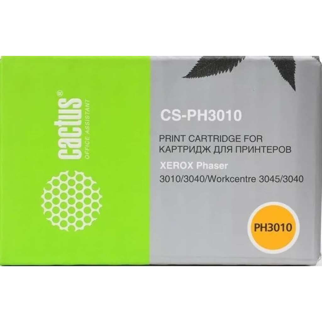 Лазерный картридж Cactus 106r02181 черный, 1000 страниц, для xerox phaser 3010/workcentre 3045 CS-PH3010 727303