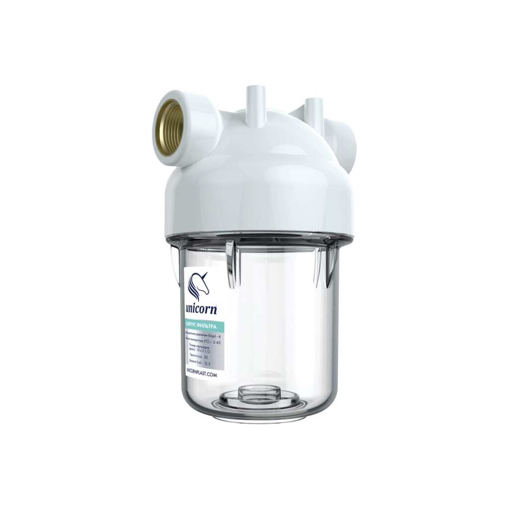 Магистральный фильтр Unicorn 3/4'', для холодной воды, прозрачный, 5" ksbp5 34 551858