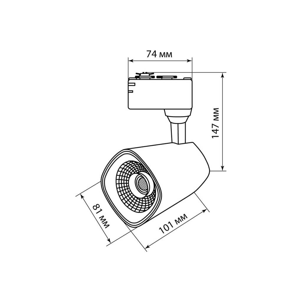 Трековый однофазный светильник TDM LED TRL-02-035-NW 35 Вт, 24, 4000 К, 90 Ra, белый, SQ0369-0026