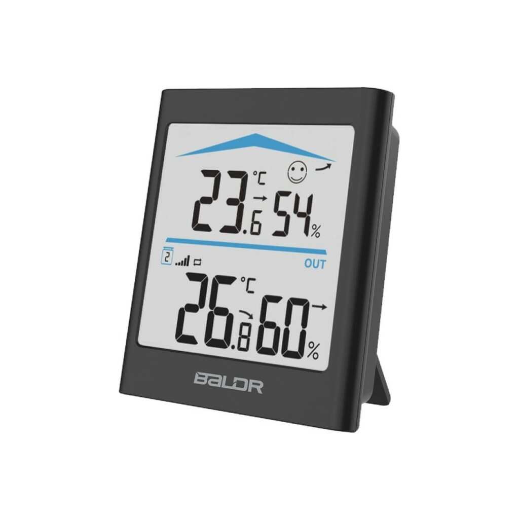 Цифровой термогигрометр с внешним датчиком BALDR B0135T2H2-BLACK