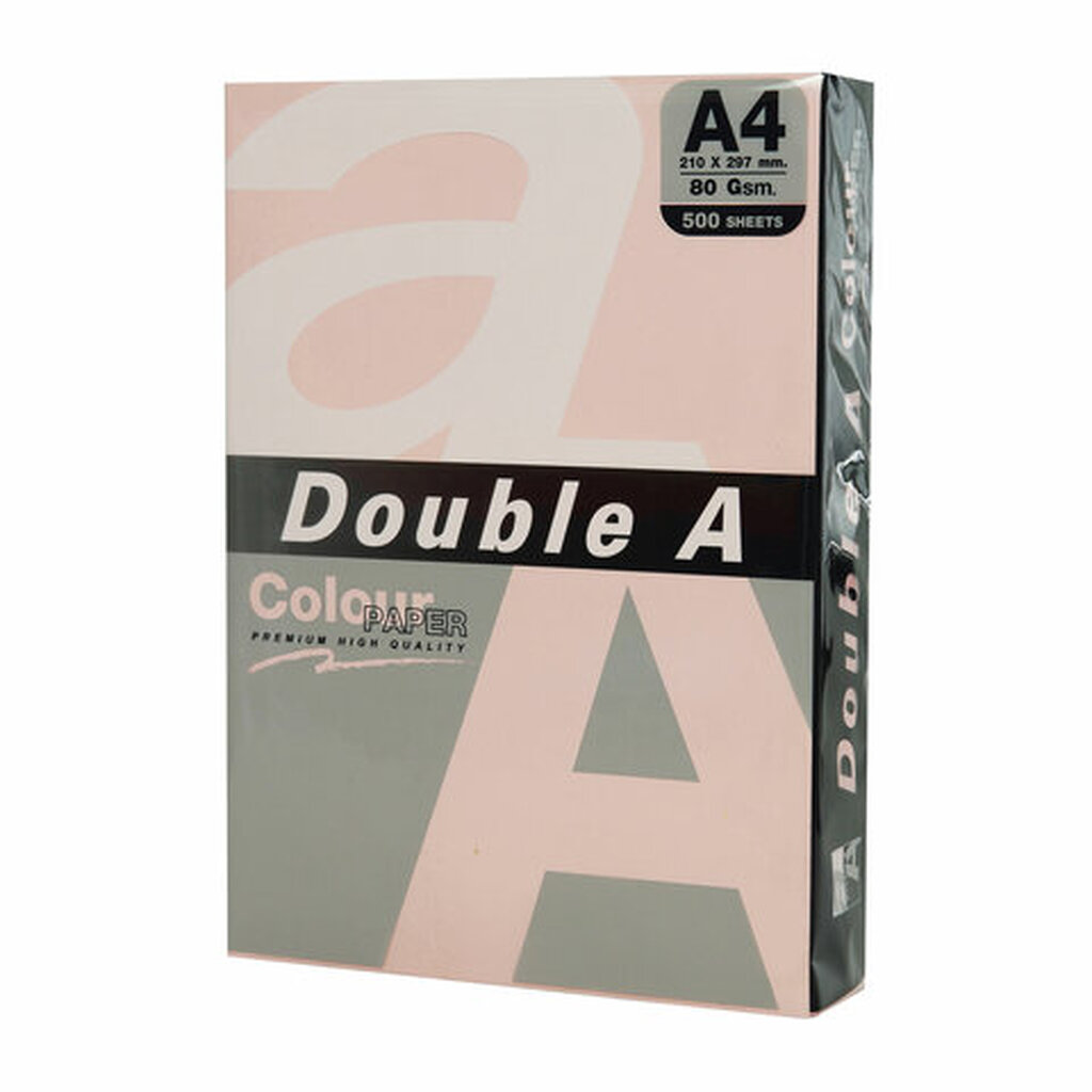 Бумага цветная DOUBLE A, А4, 80 г/м2, 500 л., пастель, розовый фламинго