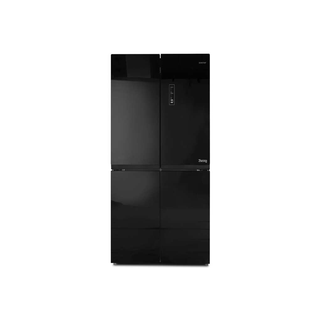 Холодильник Centek черный Glass Total NF 456 л (153 л/303 л) 655x833x1775 мм, стекло, 4 двери CT-1756 NF Black Glass