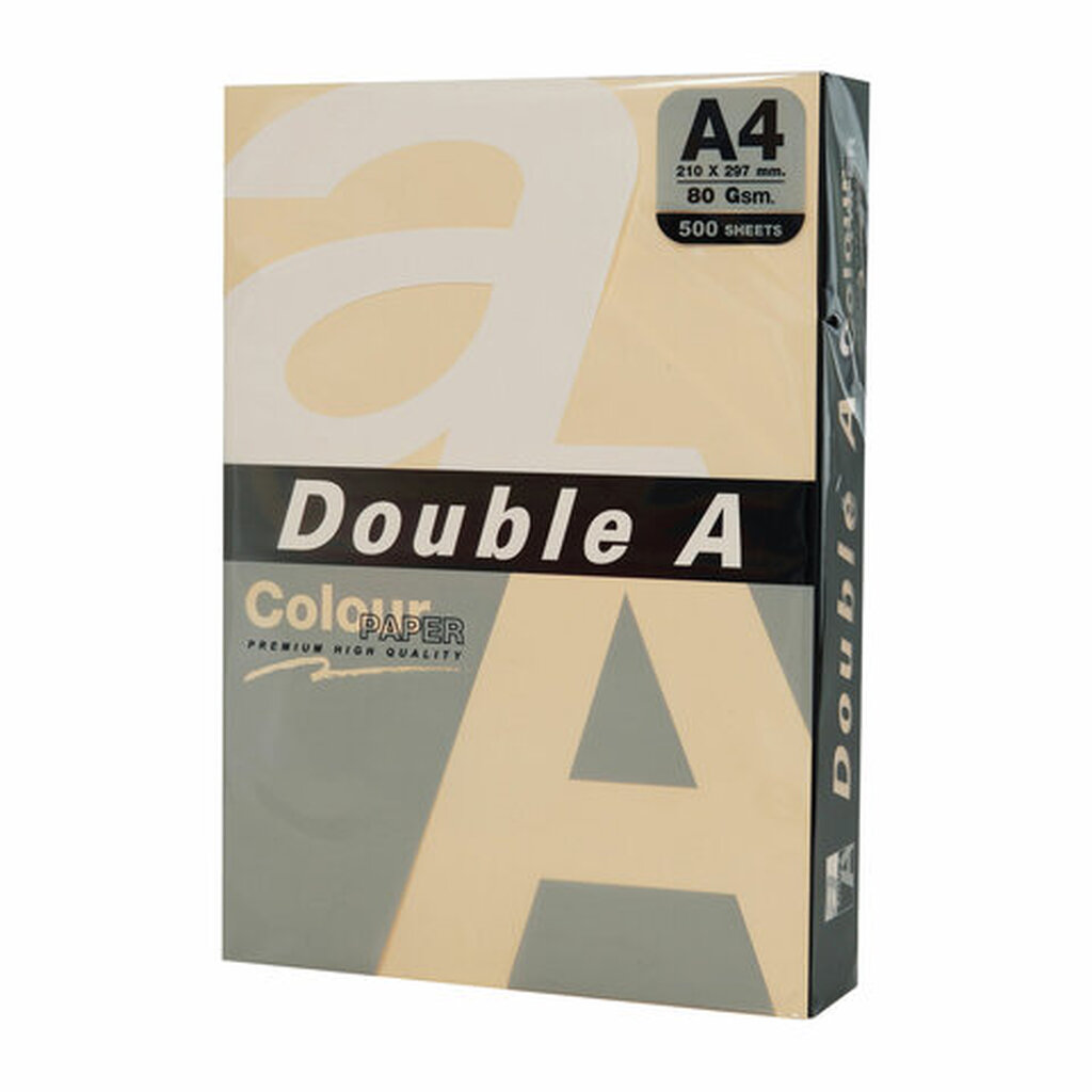 Бумага цветная DOUBLE A, А4, 80 г/м2, 500 л., пастель, светло-оранжевая