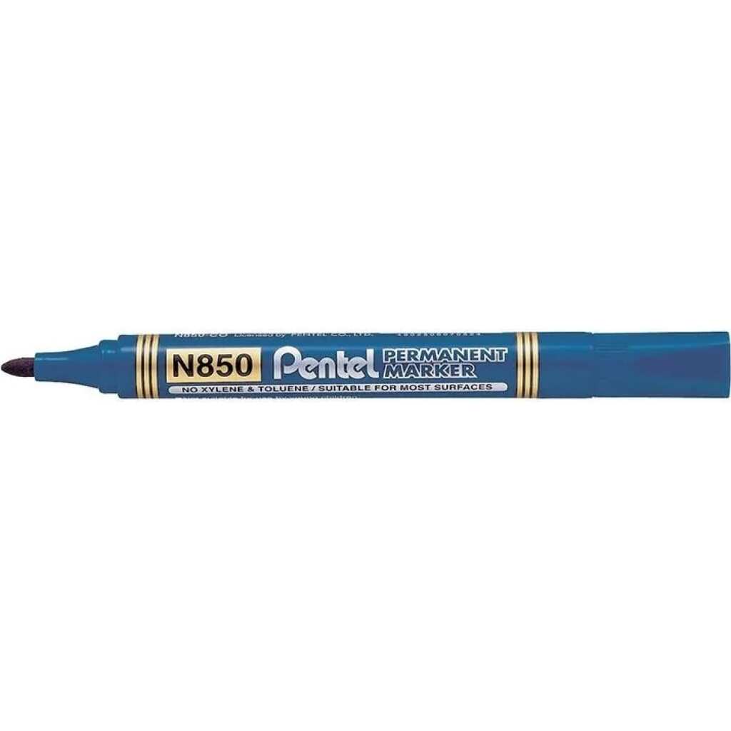 Перманентный маркер Pentel N850-CE 4.2 мм, пулевидный, 12 шт, синий 610002