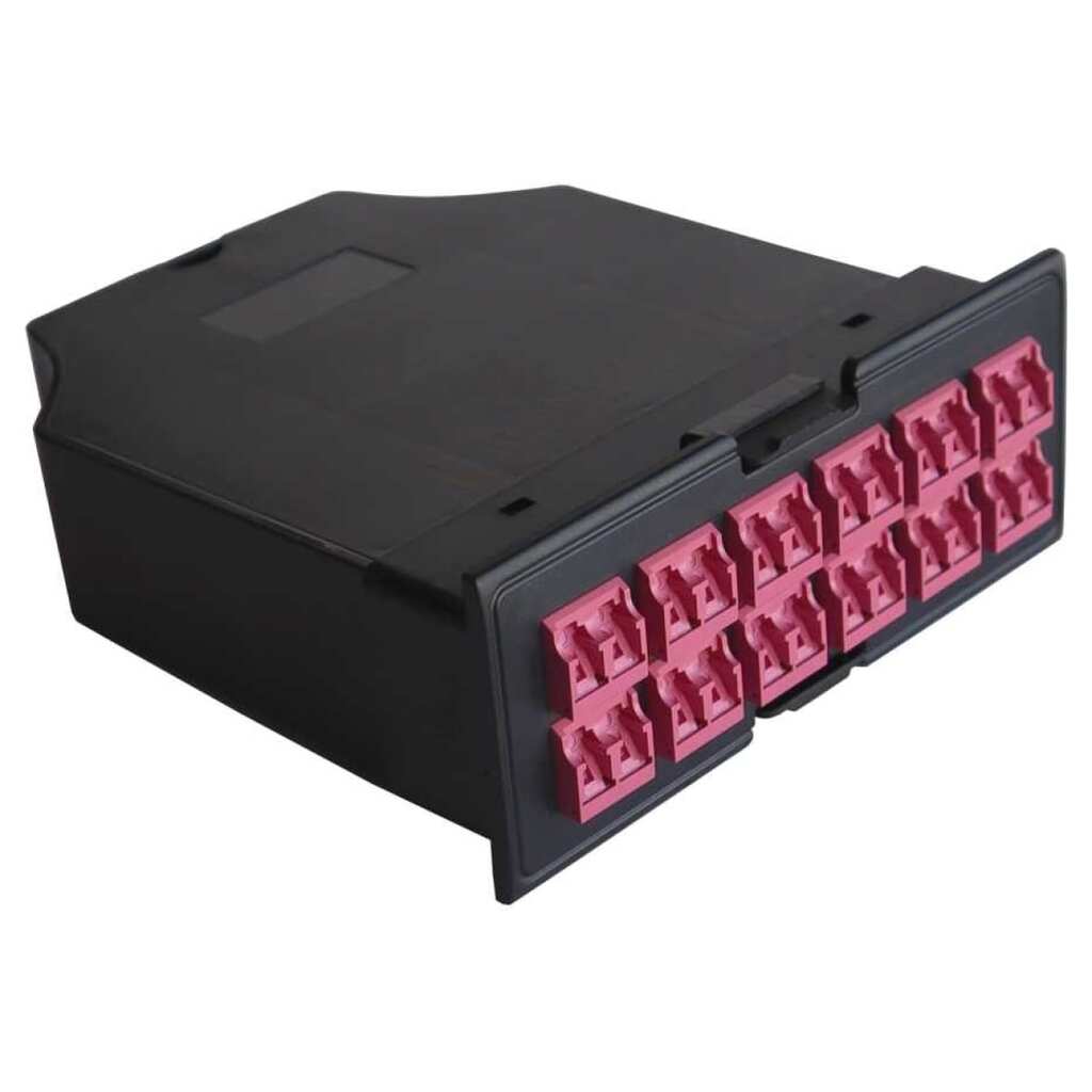 MPO кассета OM4 для модульной панели LAN-FRM-PP-STP/1U LANMASTER 24xLC, тип B, низкие потери, черная LAN-FRM-IN-2MB-24LC/OM4
