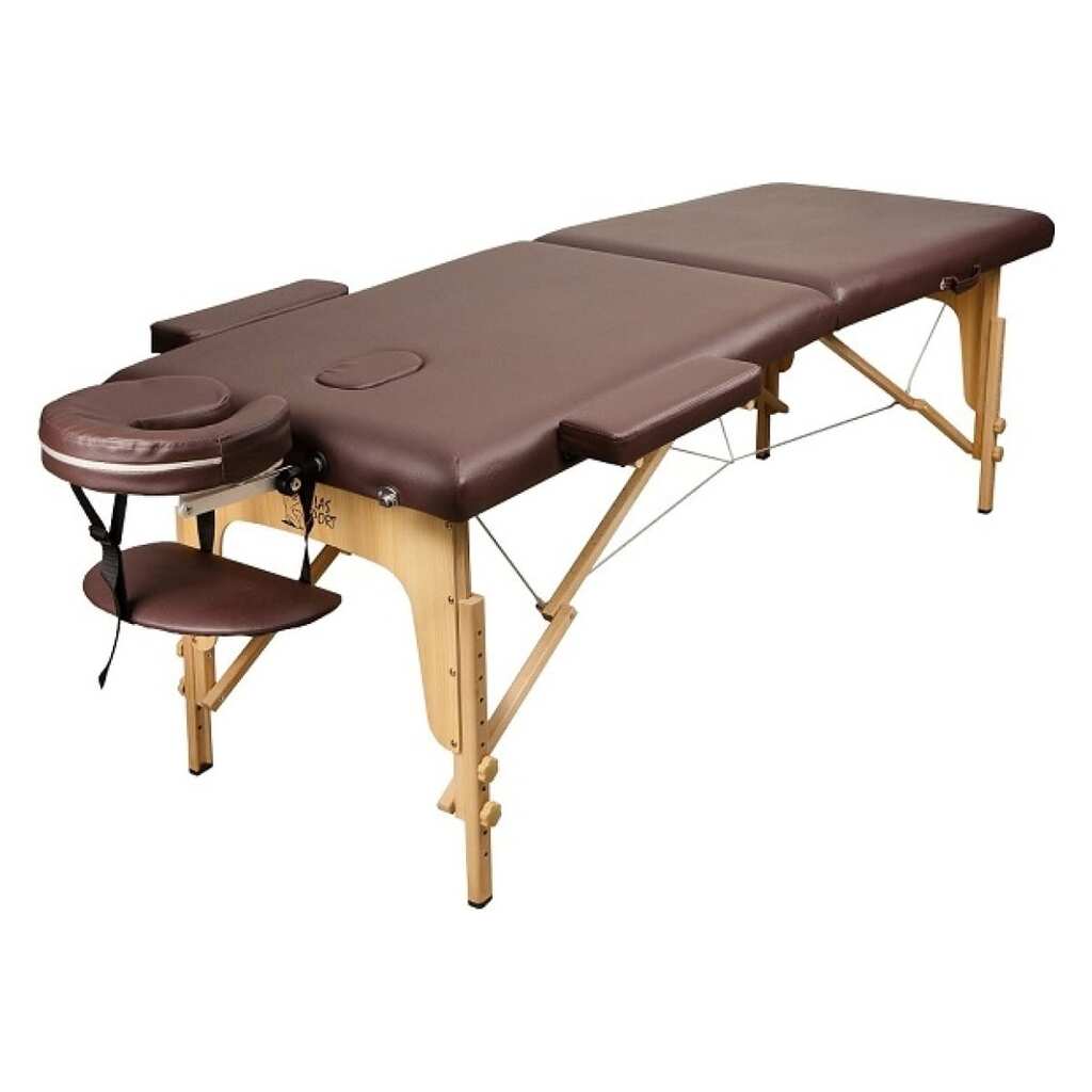 Массажный стол Atlas Sport складной 2-с 60 см деревянный, коричневый 2071000016030