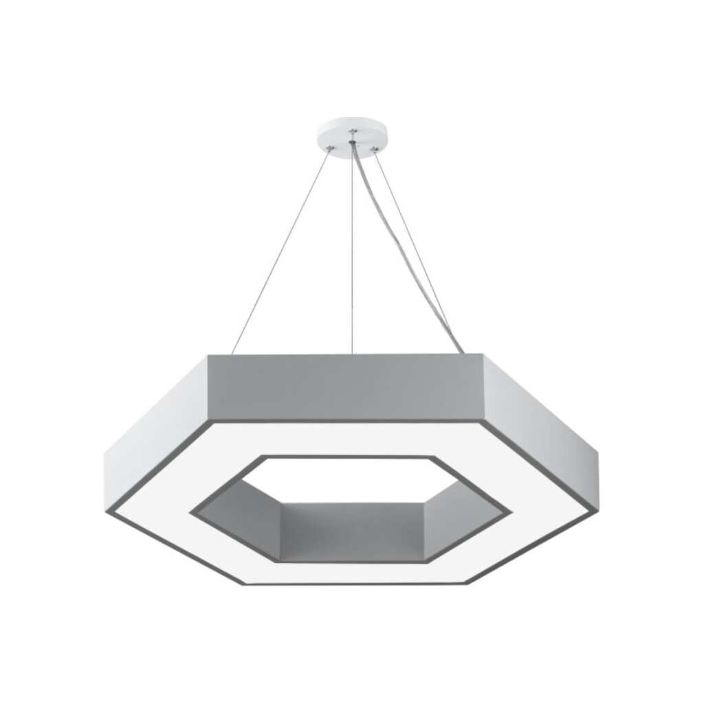 Подвесной светильник LED ЭРА Geometria Hexagon SPO123W40K045 45Вт, 4000K 2500Лм, IP40, 600х80, белый, драйвер Б0058880 ERA